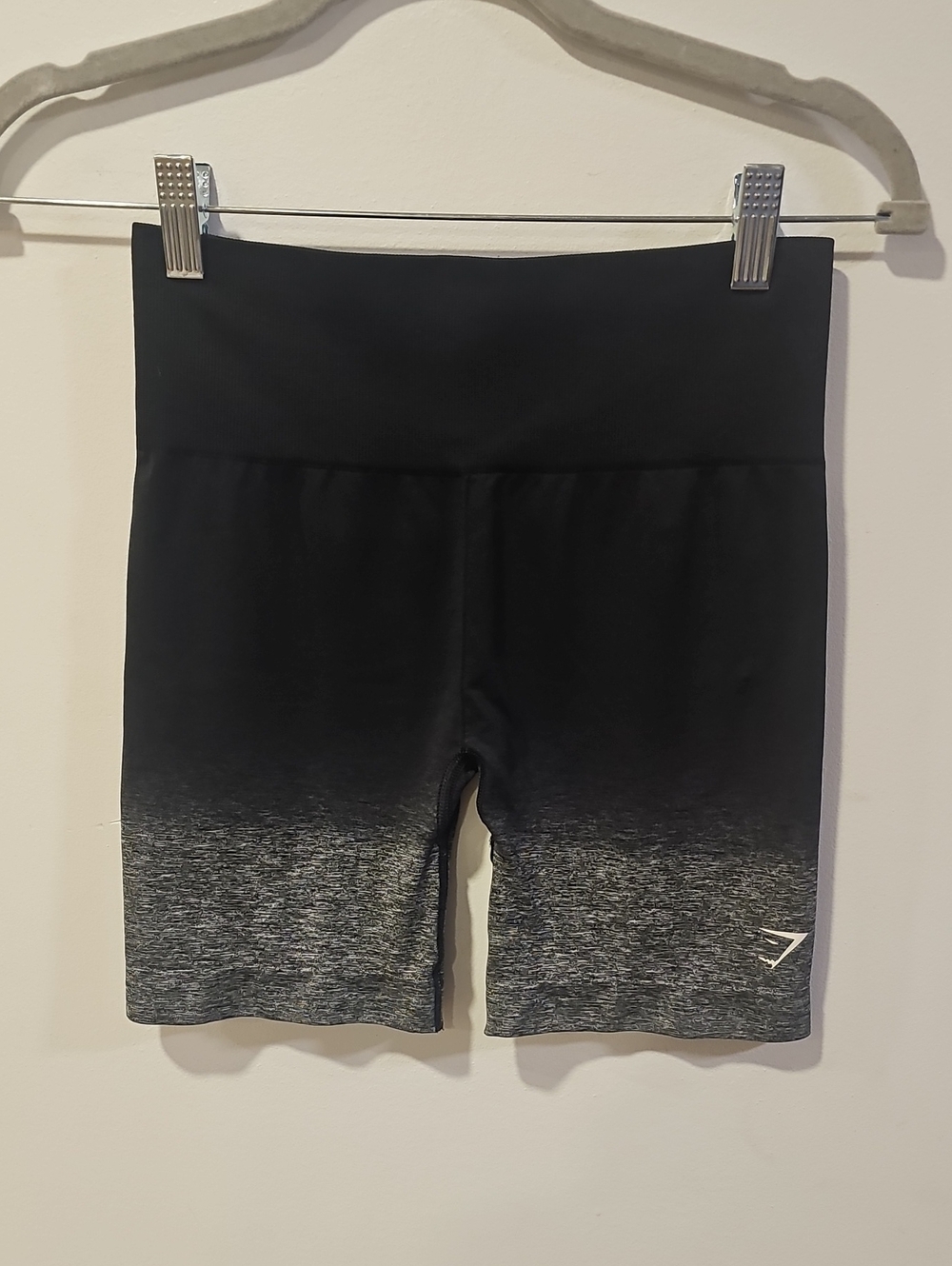 Gymshark Black to Gray Ombre High-Waist Bike Shorts